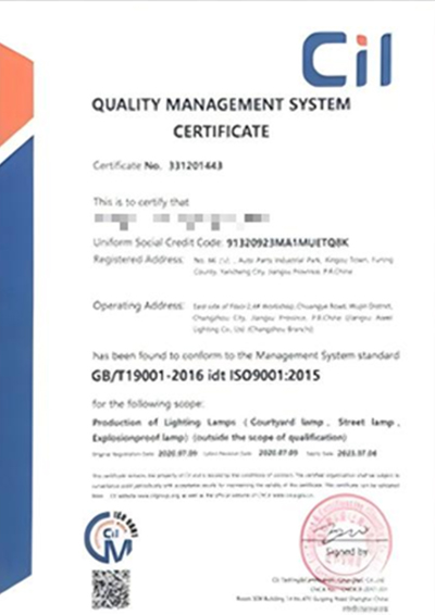 ISO 9001 – Quality Management